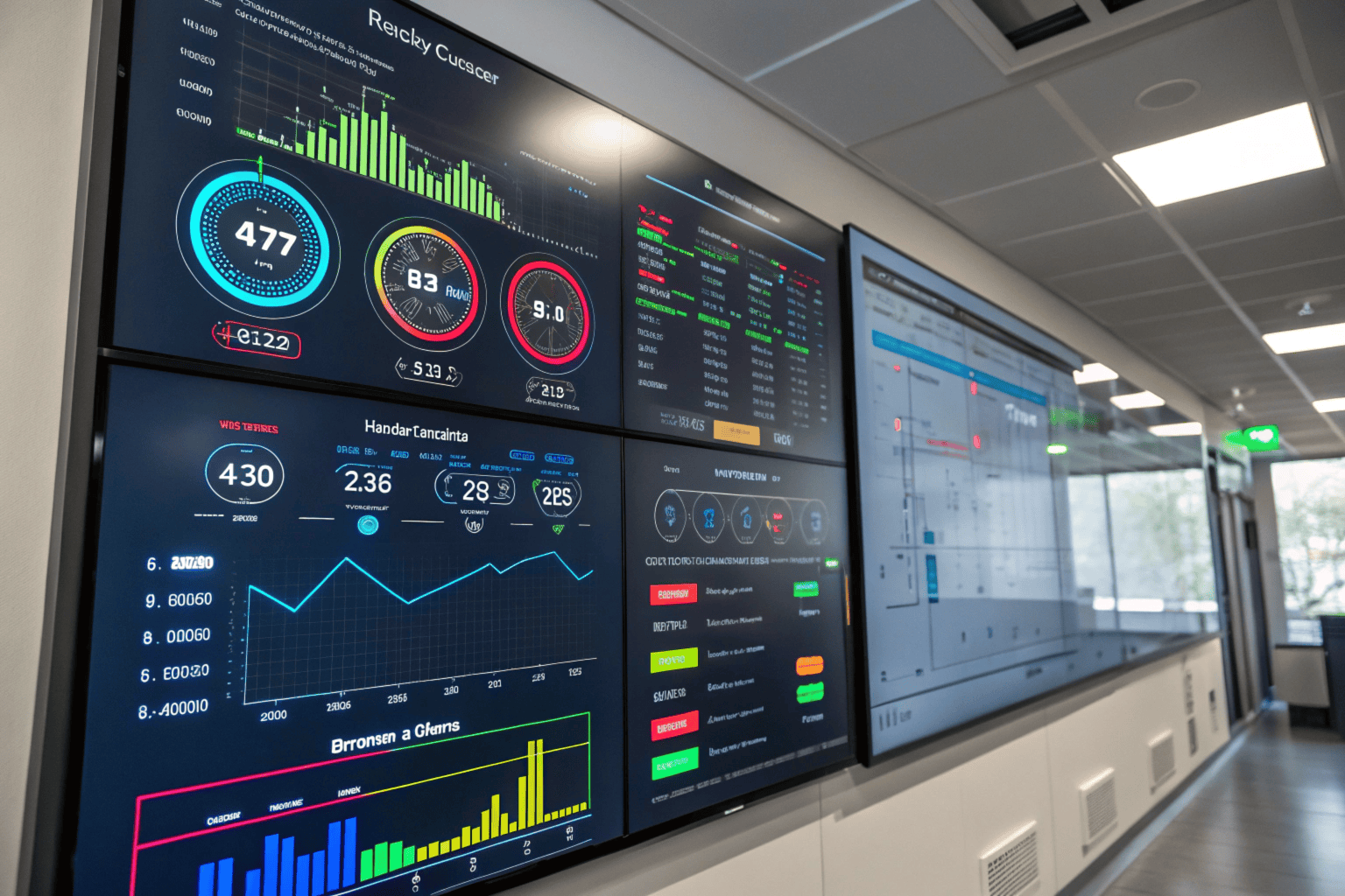 a high tech energy management dashboard for a smar